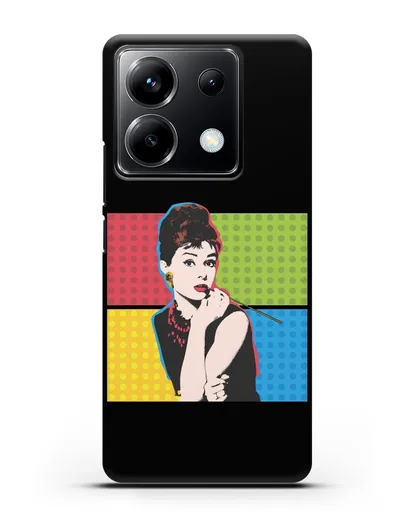 Чехол в стиле поп-арт Рука с пистолетом силиконовый для Xiaomi Poco X6