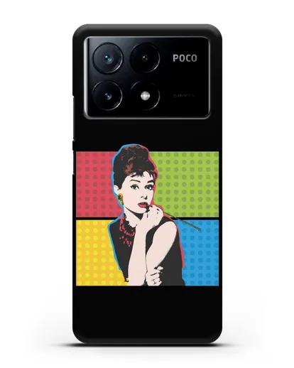 Чехол в стиле поп-арт Рука с пистолетом силиконовый для Xiaomi Poco X6 Pro