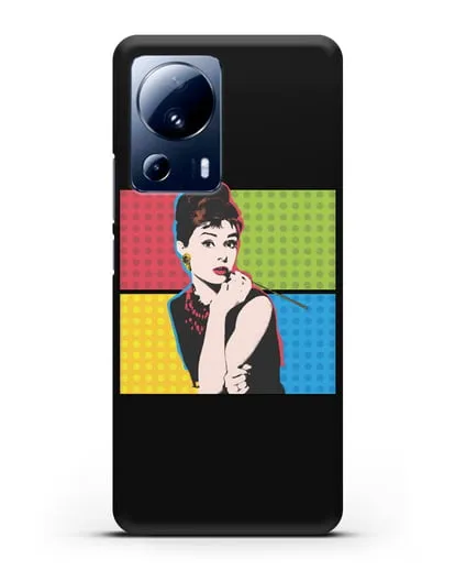 Чехол в стиле поп-арт Рука с пистолетом силиконовый для Xiaomi 13 Lite