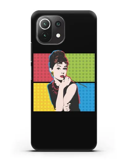 Чехол в стиле поп-арт Рука с пистолетом силиконовый для Xiaomi Mi 11 Lite