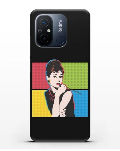 Чехол в стиле поп-арт Рука с пистолетом силиконовый для Xiaomi Redmi 12C