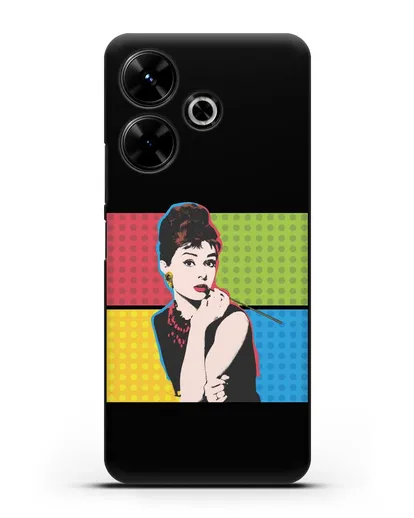 Чехол в стиле поп-арт Рука с пистолетом силиконовый для Xiaomi Redmi 13