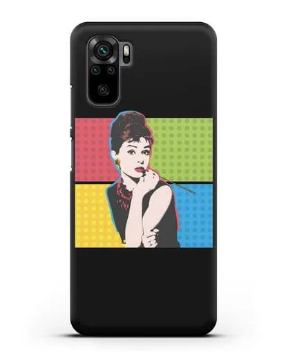 Чехол в стиле поп-арт Рука с пистолетом силиконовый для Xiaomi Redmi Note 10