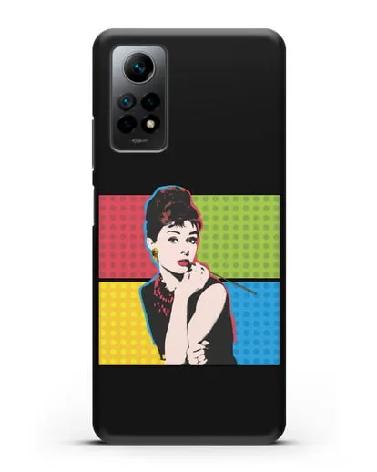 Чехол в стиле поп-арт Рука с пистолетом силиконовый для Xiaomi Redmi Note 12 Pro 4G