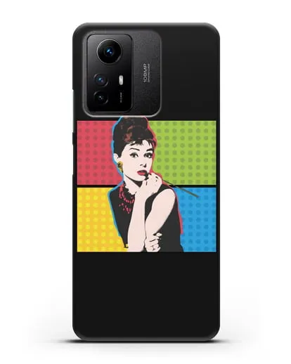 Чехол в стиле поп-арт Рука с пистолетом силиконовый для Xiaomi Redmi Note 12S