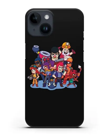 Чехол с изображением геров Brawl Stars силиконовый для iPhone 14