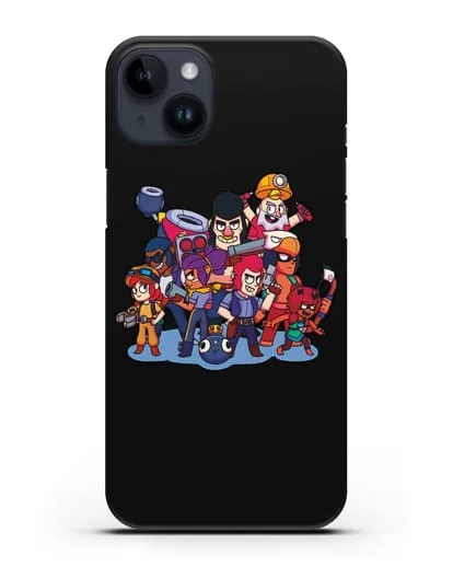 Чехол с изображением геров Brawl Stars силиконовый для iPhone 14 Plus