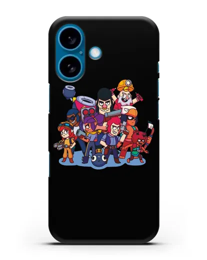 Чехол с изображением геров Brawl Stars силиконовый для iPhone 16