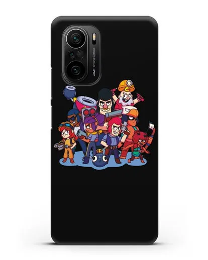 Чехол с изображением геров Brawl Stars силиконовый для Xiaomi Poco F3