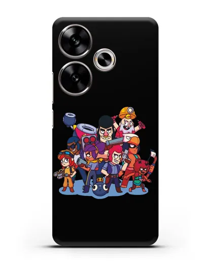 Чехол с изображением геров Brawl Stars силиконовый для Xiaomi Poco F6