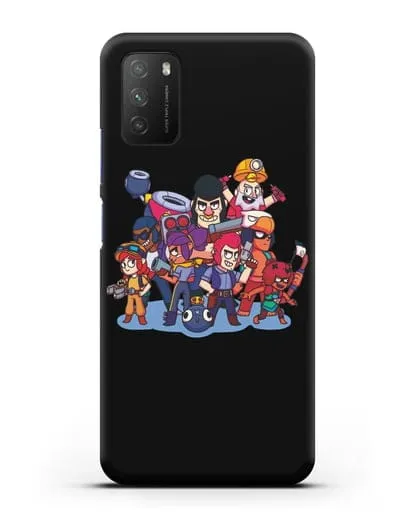 Чехол с изображением геров Brawl Stars силиконовый для Xiaomi Poco M3
