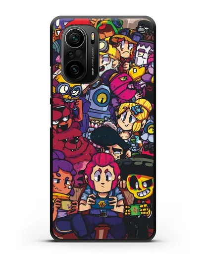 Чехол с иллюстрацией персонажей Браво Старс силиконовый для Xiaomi Poco F3