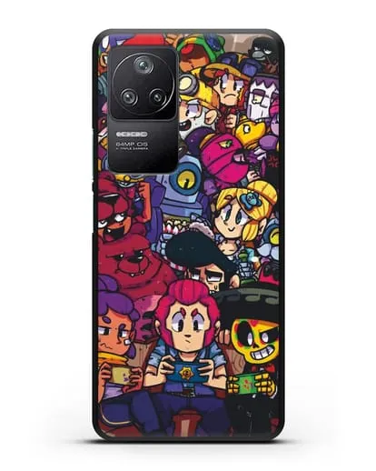 Чехол с иллюстрацией персонажей Браво Старс силиконовый для Xiaomi Poco F4