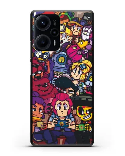 Чехол с иллюстрацией персонажей Браво Старс силиконовый для Xiaomi Poco F5