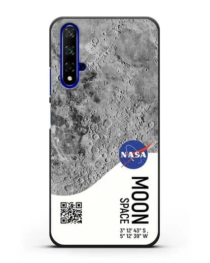 Чехол Луна с координатами силиконовый для Honor 20