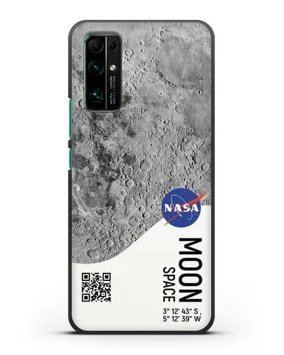 Чехол Луна с координатами силиконовый для Honor 30