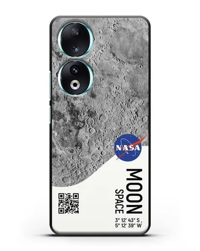 Чехол Луна с координатами силиконовый для Honor 90