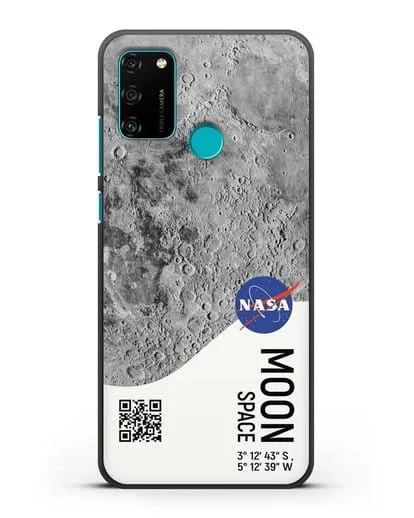 Чехол Луна с координатами силиконовый для Honor 9A