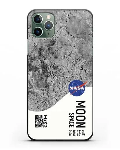 Чехол Луна с координатами силиконовый для iPhone 11 Pro