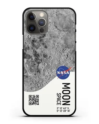 Чехол Луна с координатами силиконовый для iPhone 12 Pro