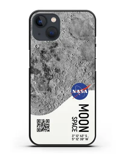 Чехол Луна с координатами силиконовый для iPhone 13 Mini