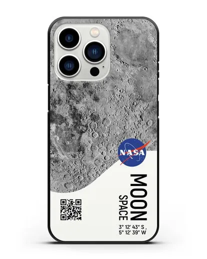 Чехол Луна с координатами силиконовый для iPhone 13 Pro