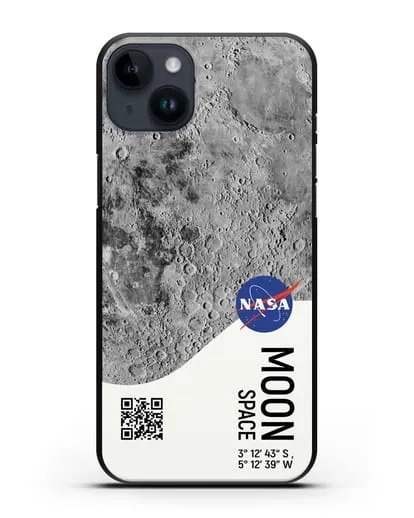 Чехол Луна с координатами силиконовый для iPhone 14 Plus