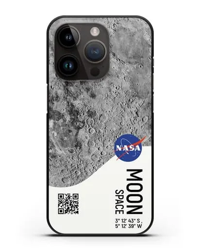 Чехол Луна с координатами силиконовый для iPhone 14 Pro