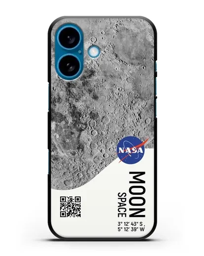 Чехол Луна с координатами силиконовый для iPhone 16