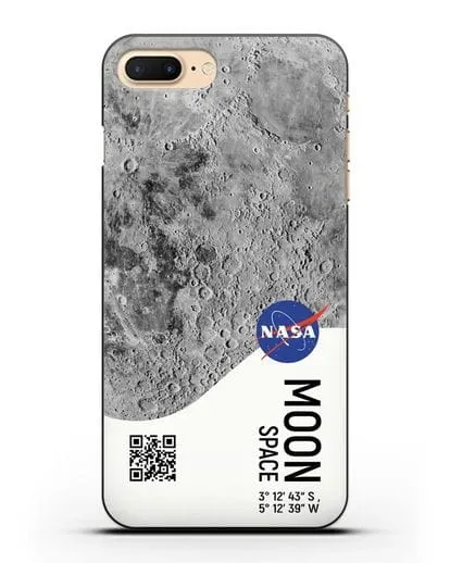 Чехол Луна с координатами силиконовый для iPhone 7 Plus