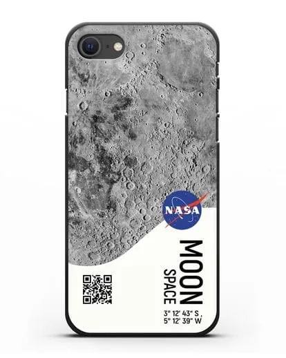Чехол Луна с координатами силиконовый для iPhone SE 2020
