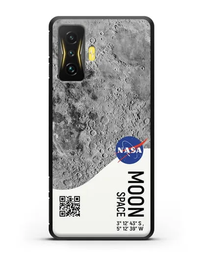 Чехол Луна с координатами силиконовый для Xiaomi Poco F4 GT
