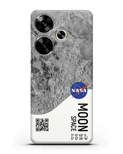 Чехол Луна с координатами силиконовый для Xiaomi Poco F6