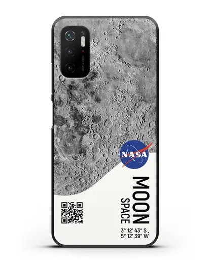 Чехол Луна с координатами силиконовый для Xiaomi Poco M3 Pro