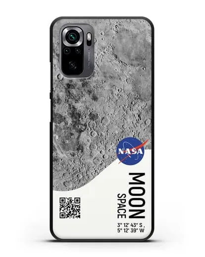 Чехол Луна с координатами силиконовый для Xiaomi Poco M5s