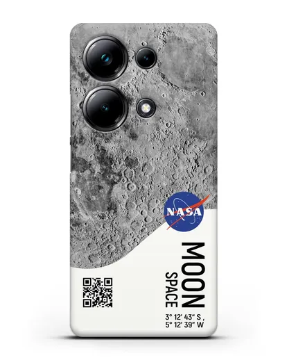 Чехол Луна с координатами силиконовый для Xiaomi Poco M6 Pro