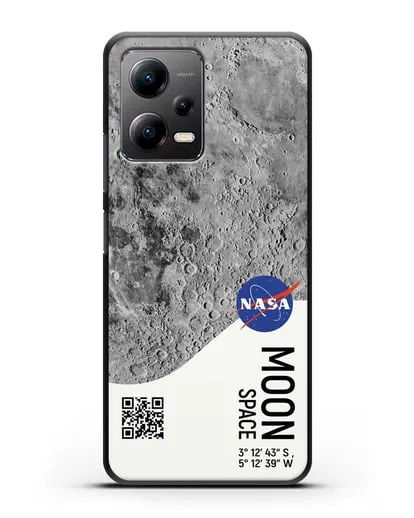 Чехол Луна с координатами силиконовый для Xiaomi Poco X5