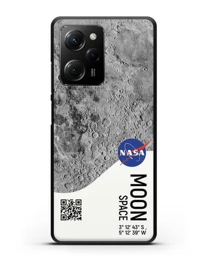 Чехол Луна с координатами силиконовый для Xiaomi Poco X5 Pro
