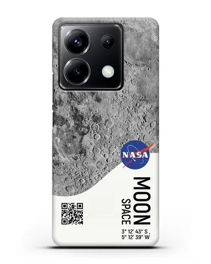 Чехол Луна с координатами силиконовый для Xiaomi Poco X6