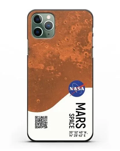 Чехол Марс с координатами силиконовый для iPhone 11 Pro