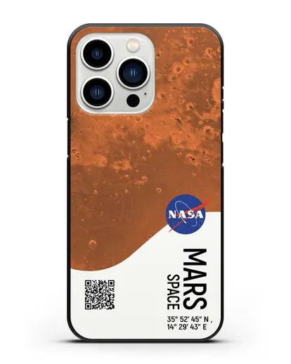 Чехол Марс с координатами силиконовый для iPhone 13 Pro