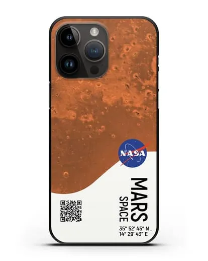 Чехол Марс с координатами силиконовый для iPhone 14 Pro Max