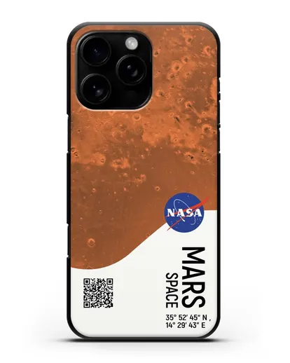 Чехол Марс с координатами силиконовый для iPhone 16 Pro Max