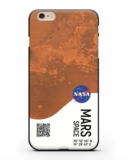 Чехол Марс с координатами силиконовый для iPhone 6 Plus