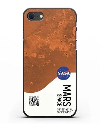 Чехол Марс с координатами силиконовый для iPhone SE 2020
