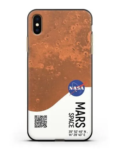 Чехол Марс с координатами силиконовый для iPhone XS Max
