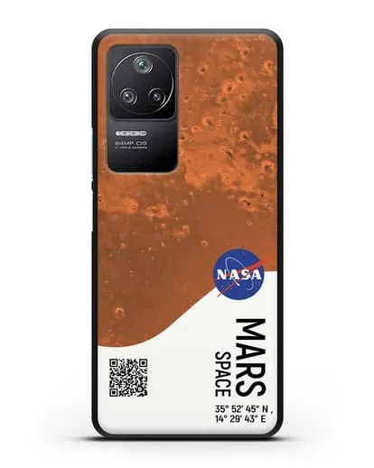 Чехол Марс с координатами силиконовый для Xiaomi Poco F4