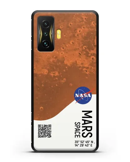 Чехол Марс с координатами силиконовый для Xiaomi Poco F4 GT