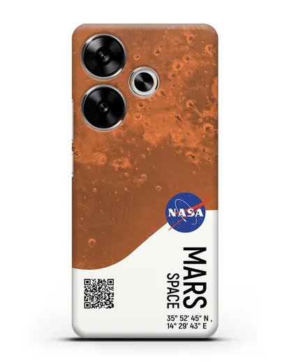 Чехол Марс с координатами силиконовый для Xiaomi Poco F6