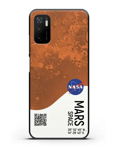 Чехол Марс с координатами силиконовый для Xiaomi Poco M3 Pro